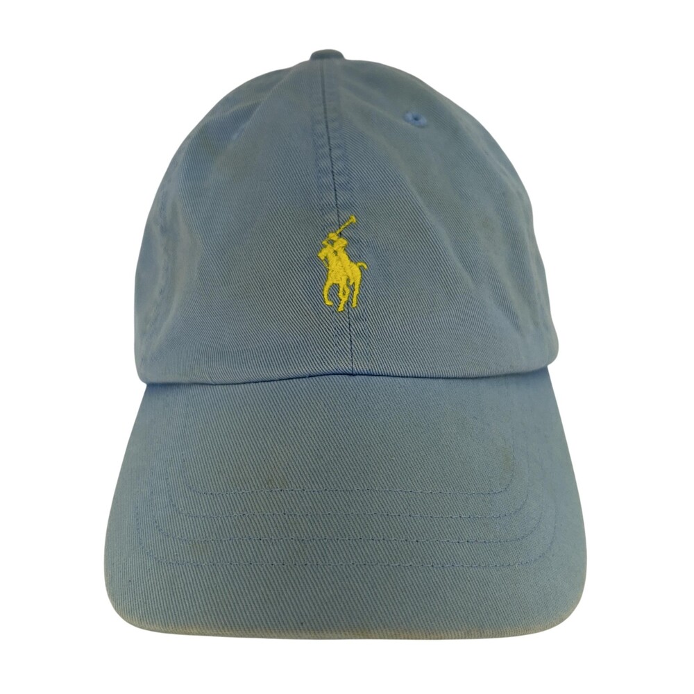 Vtg Polo Ralph Lauren Hat Cap Strap Back Mens One Size Pony Leather Strap Dad